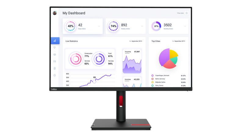 Lenovo ThinkVision T32p-30 computerskærm 80 cm (31.5") 3840 x 2160 pixel 4K Ultra HD LED Sort