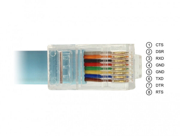 DeLOCK 64185 videokabel adapter 2 m RJ-45 USB Type-A Blå