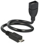 DeLOCK 83927 USB-kabel USB 2.0 0,35 m Micro-USB B USB A 0,48 Gbit/sek. Sort
