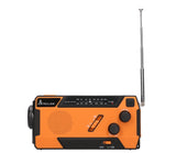 Extralink RADIO AWARYJNE SOLARNE Z KORBKA DYNAMO POWERBANK 4000MAH Z LATARKA SOS SR-4000 Bærbar Analog Sort, Orange