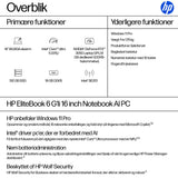 HP EliteBook 6 G1i Intel Core Ultra 5 225U Laptop 40,6 cm (16") WUXGA 16 GB DDR5-SDRAM 512 GB SSD Wi-Fi 7 (802.11be) Windows 11 Pro AI PC Sølv