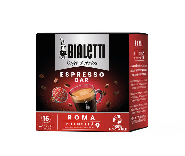 Bialetti Roma Kaffekapsel Mørkristet 16 stk