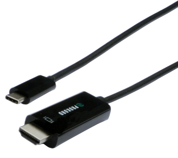 Prokord UTCUH-6FT-DP1.4-SP videokabel adapter 1,8 m USB Type-C HDMI Sort