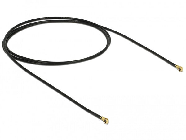 DeLOCK 89646 koaxial kabel 1.13 0,5 m MHF IV/ HSC MXHP32 Sort, Guld