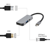 Gembird A-CM-COMBO3-02 dockingstation Ledningsført USB 3.2 Gen 1 (3.1 Gen 1) Type-C Sølv