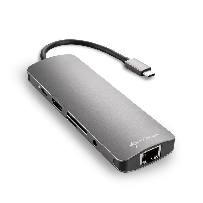 Sharkoon USB 3.0 Type C Combo Adapter interface-kort/adapter HDMI, RJ-45, USB 3.2 Gen 1 (3.1 Gen 1)