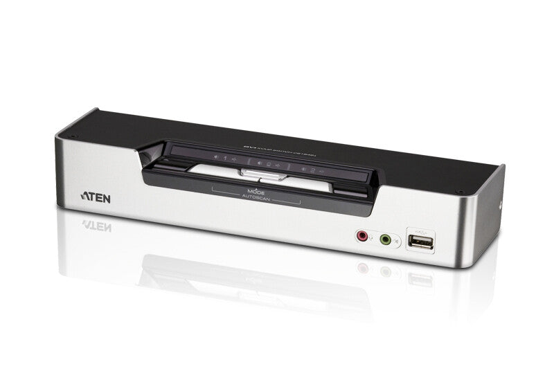 ATEN CS1642A KVM Switch Stativ-montering Sort, Sølv