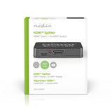 Nedis VSPL34002BK video-splitter HDMI 2x HDMI