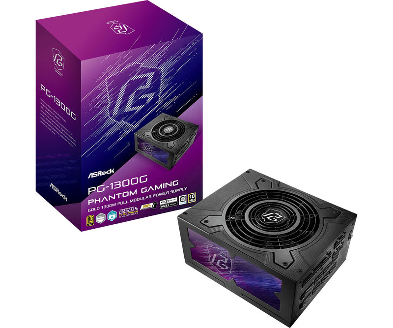 Asrock Phantom Gaming PG-1300G enhed til strømforsyning 1300 W 20+4 pin ATX ATX Sort