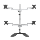 StarTech.com ARMQUADSS skærmbeslag og -stativer 81,3 cm (32") Skrivebord Sort, Sølv