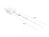 DeLOCK 81318 USB-kabel USB 2.0 0,62 m USB A USB C 0,48 Gbit/sek. Hvid