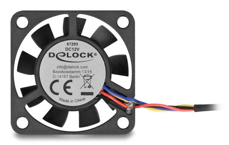 DeLOCK 67293 Computerkølesystem Computerkabinet Ventilator 4 cm Sort 1 stk