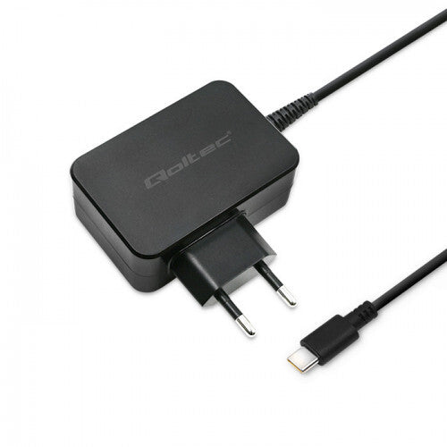 Qoltec 51024 oplader til mobil enhed Universel Sort Vekselstrøm Hurtig opladning Indendørs