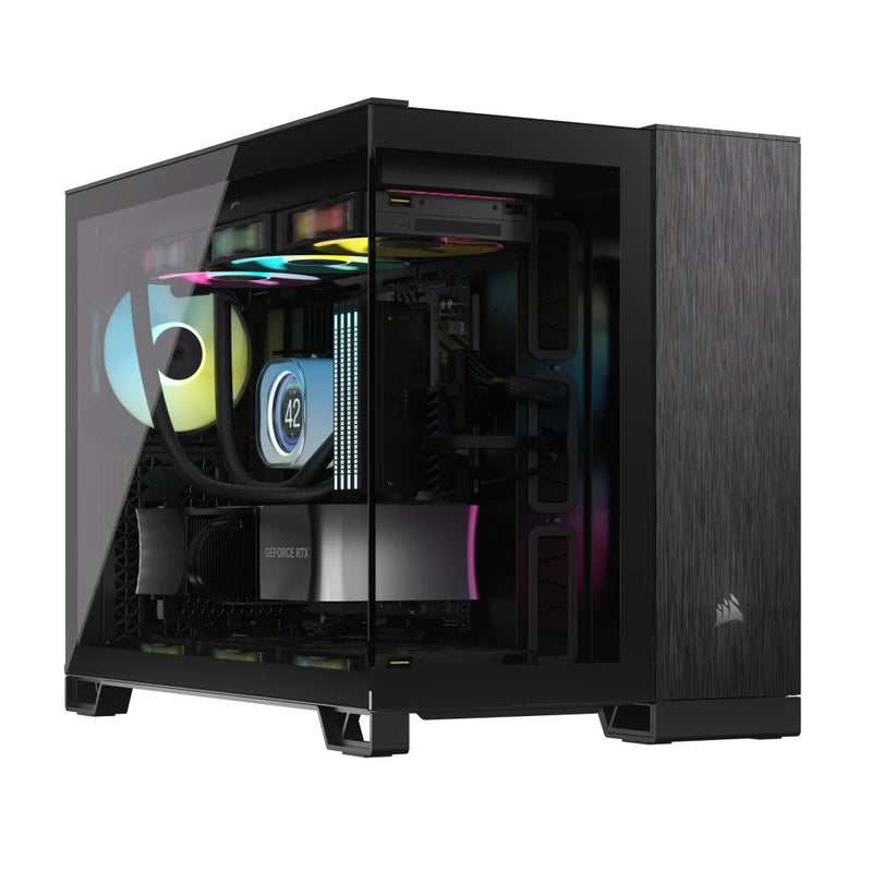 Corsair CC-9011287-WW computeretui Midi Tower Aluminium, Sort