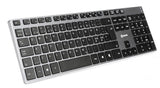 Voxicon Slim Metal 295 tastatur RF trådløst QWERTY Nordisk Sort, Grå