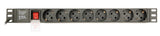 Gembird EG-PDU-014-C14 strømforsyningsenhed (PDU) 8 AC stikkontakt(er) 1U Sort
