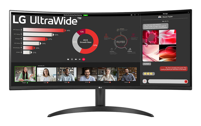 LG 34WR50QK-B computerskærm 86,4 cm (34") 3440 x 1440 pixel Wide Quad HD Sort