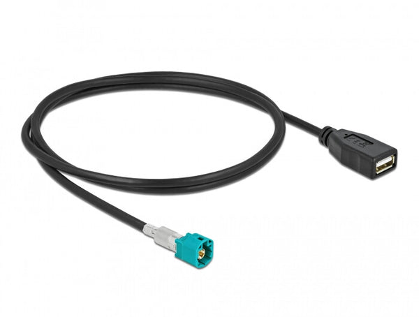 DeLOCK 90487 koaxial kabel 1 m HSD Z USB 2.0 Type-A Sort