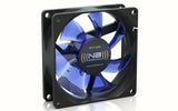 Blacknoise X-1 Computerkabinet Ventilator 8 cm Sort, Blå