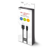 Savio CL-129 USB-kabel USB 2.0 2 m USB A USB C Sort