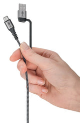 Goobay 70277 USB-kabel USB 2.0 3 m USB C 0,48 Gbit/sek. 60 W Sort, Grå