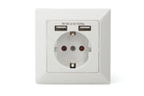 Digitus DA-70613 stikkontakt 2x USB Hvid