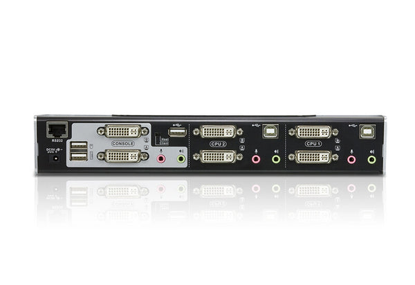 ATEN CS1642A KVM Switch Stativ-montering Sort, Sølv