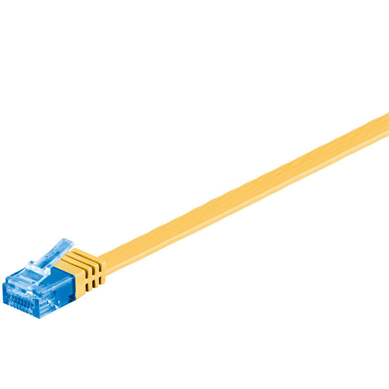 Goobay RJ-45 CAT6a 0.5m netværkskabel Gul 0,5 m U/UTP (UTP)