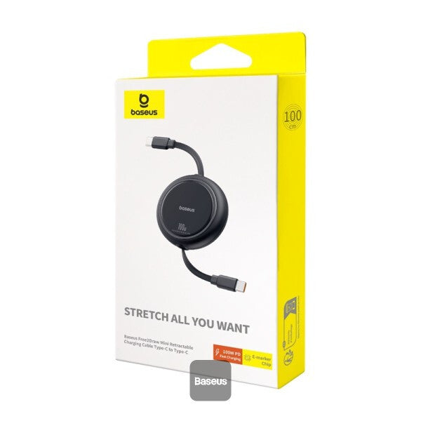 Baseus CB000062 USB-kabel 1 m USB C 100 W Sort