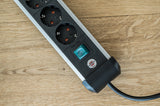 Brennenstuhl 1391030200 stikdåse 3 m 12 AC stikkontakt(er) Indendørs Sort, Sølv