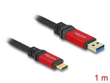 DeLOCK 80617 USB-kabel USB 3.2 Gen 2 (3.1 Gen 2) 1 m USB A USB C 10 Gbit/sek. Sort, Rød