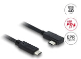 DeLOCK 81710 USB-kabel USB4 Gen 3x2 1 m USB C 40 Gbit/sek. 240 W Sort