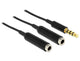 DeLOCK 65575 lydkabel 0,25 m 3.5mm 2 x 3.5mm Sort
