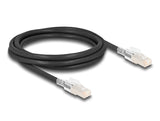 DeLOCK 80256 netværkskabel Sort 2 m Cat6a S/FTP (S-STP)