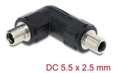 DeLOCK 90944 kabel kønsskifter DC 5.5 x 2.5 mm Sort