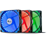 Inter-Tech L-12025 Computerkabinet Ventilator 12 cm Sort, Blå