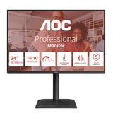 AOC E4 X24E4U computerskærm 61 cm (24") 1920 x 1200 pixel Fuld HD LED Sort