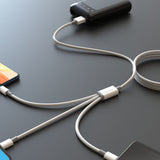 DUDAO L8s Upgrade 3in1 USB cable USB-kabel 1,2 m USB A USB C/Micro USB-A/Lightning Hvid