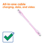 CLUB3D CAC-3002 USB-kabel USB4 Gen 2x2 2 m USB C 20 Gbit/sek. 240 W Lyserød
