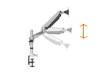 Digitus DA-90351 skærmbeslag og -stativer 68,6 cm (27") Skrivebord Sort, Sølv