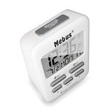Mebus 25800 vækkeur Digital alarmur Hvid