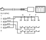 Goobay TEL ADAP RJ11 - TAE NFF Sort