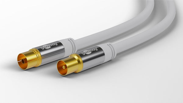 Goobay 70318 koaxial kabel 3 m Hvid