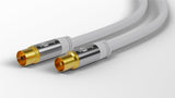 Goobay 70313 koaxial kabel 1 m Hvid
