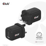 CLUB3D CAC-1913EU oplader til mobil enhed Universel Sort Vekselstrøm Hurtig opladning Indendørs