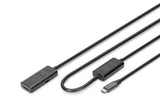 Digitus DA-73111 USB-kabel USB 3.2 Gen 1 (3.1 Gen 1) 10 m USB C USB A 5 Gbit/sek. Sort