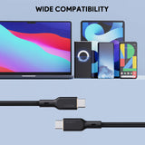 AUKEY CB-KCC101 USB-kabel USB 3.2 Gen 1 (3.1 Gen 1) USB C Sort