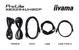 iiyama ProLite XB3294UHSCP-B1 computerskærm 80 cm (31.5") 3840 x 2160 pixel 4K Ultra HD Sort