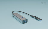 i-tec Metal CAHUBMETAL2A2CPD interface hub USB 3.2 Gen 1 (3.1 Gen 1) Type-A + Type-C 5000 Mbit/s Sølv