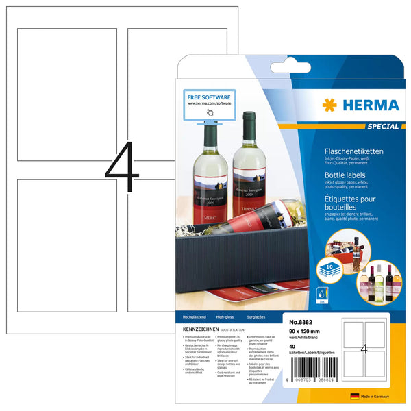 HERMA 8882 print etiket Hvid Selvklæbende printeretiket
